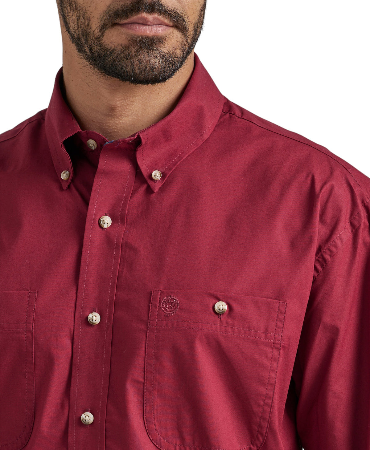 Men's Wrangler Long Sleeve Red Shirt