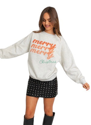 Women's Long Sleeve "Merry Christmas" Sweater