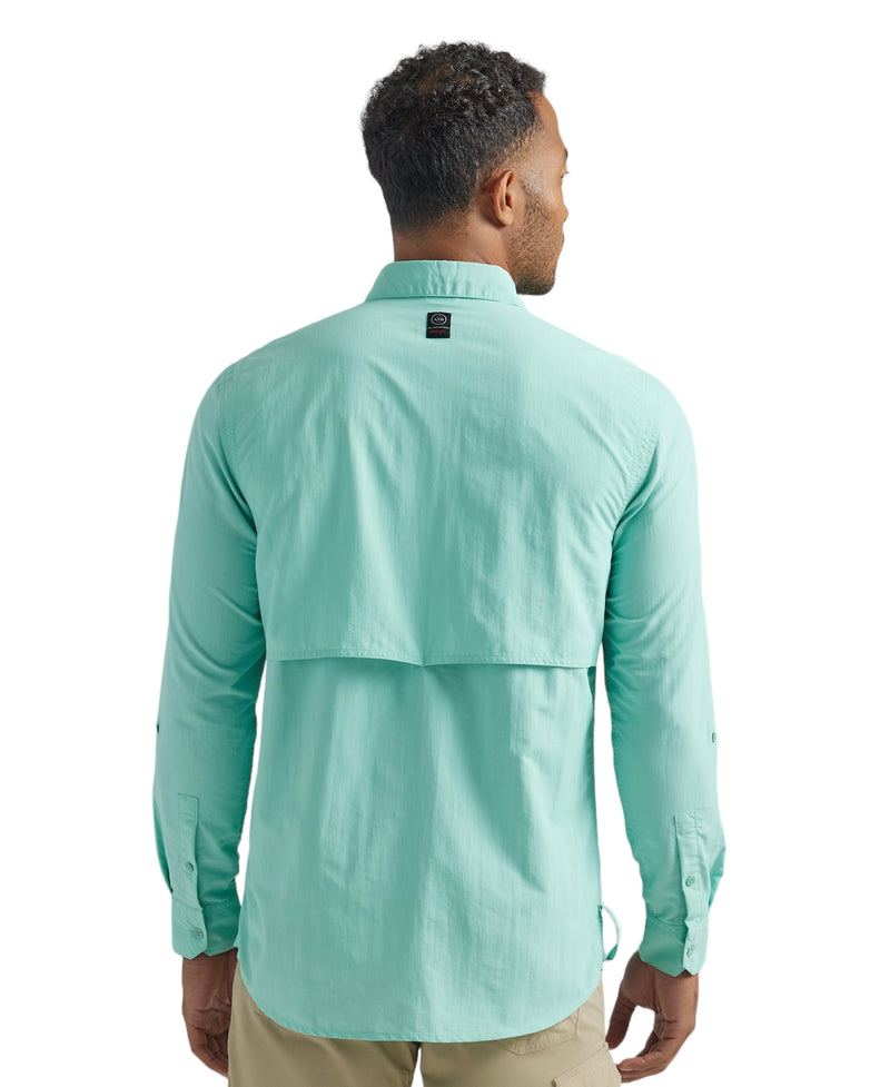 Men's Wrangler Long Sleeve Teal Outdoor Shirt
