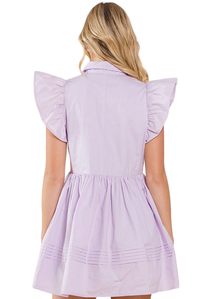 Ladies Lavender Peplum Dress
