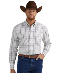 Men's Wrangler Light Gray Western Shirt