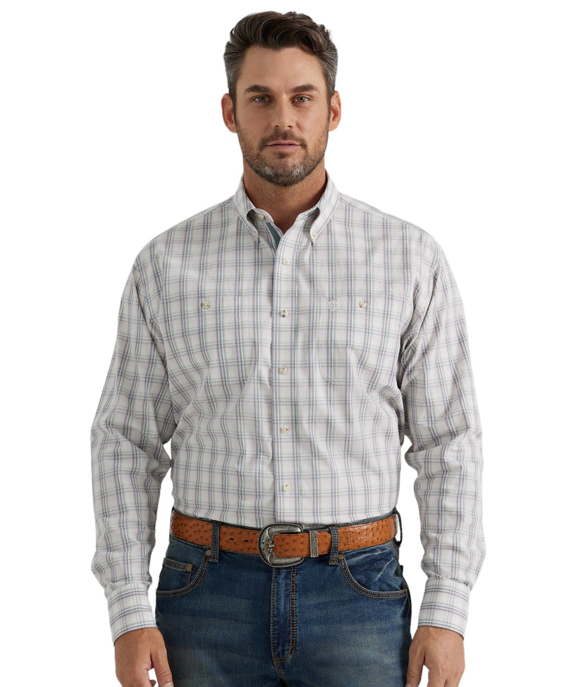 Men's Wrangler Pastel Plaid Shirt