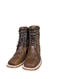 Ladies R.Watson Honey Cowhide Lace Up Boots