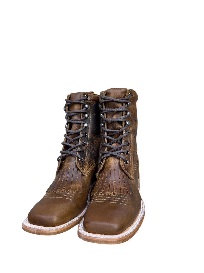 Ladies R.Watson Honey Cowhide Lace Up Boots
