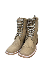 Ladies R.Watson Sand Roughout Lace Up Boots