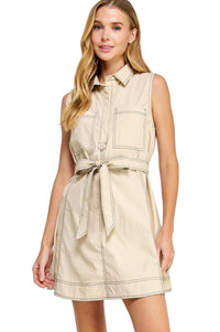Ladies Contrast Mini Dress
