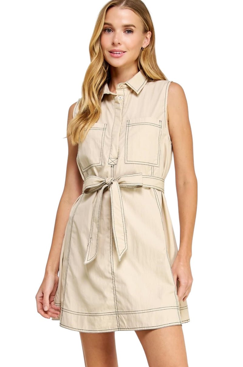 Ladies Contrast Mini Dress