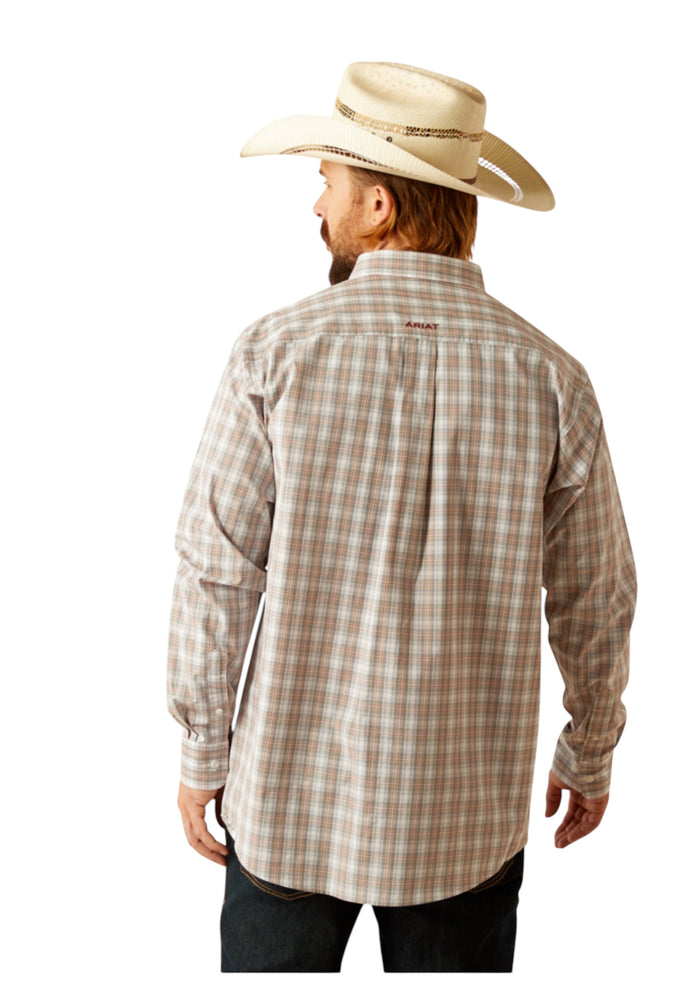 Men’s Ariat Pro Series Grey/Red Classic Fit Shirt