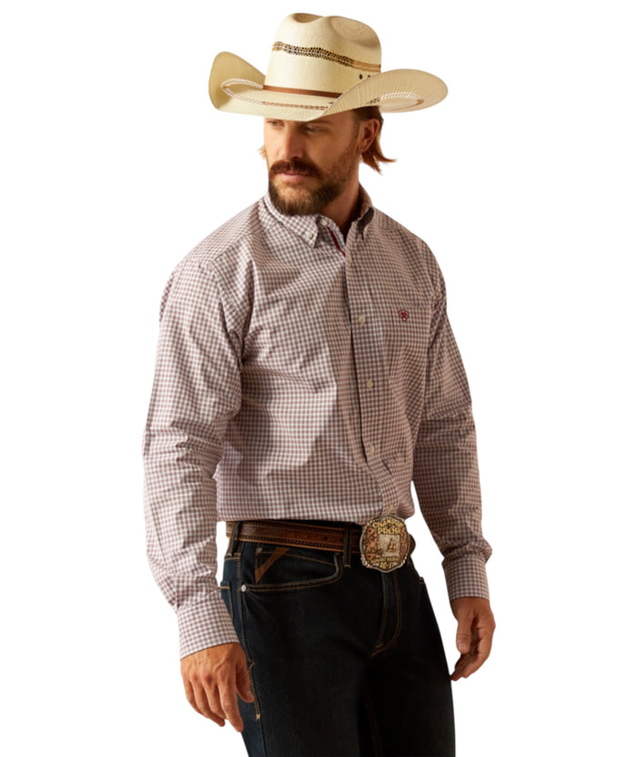 Men’s Ariat Glen Red Plaid Classic Fit Shirt