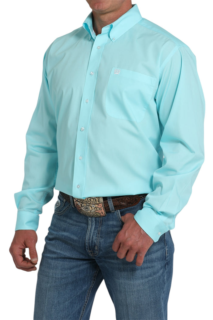 Men's Cinch Solid Turquoise Shirt