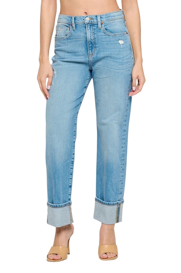 Ladies Sneak Peek Cuff Jeans