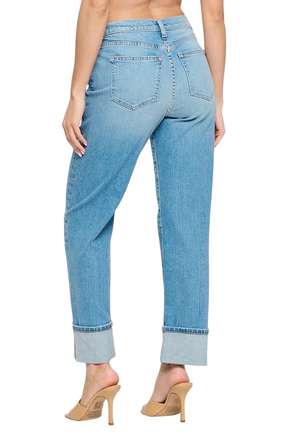 Ladies Sneak Peek Cuff Jeans