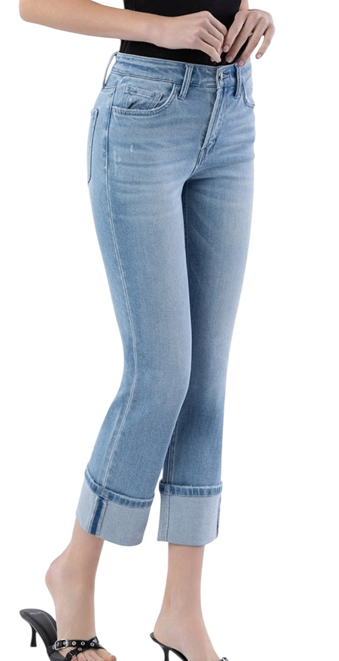 Ladies Flying Monkey High Rise Crop Straight Jean