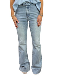 Ladies Hidden Ultra High Rise Flare Jean
