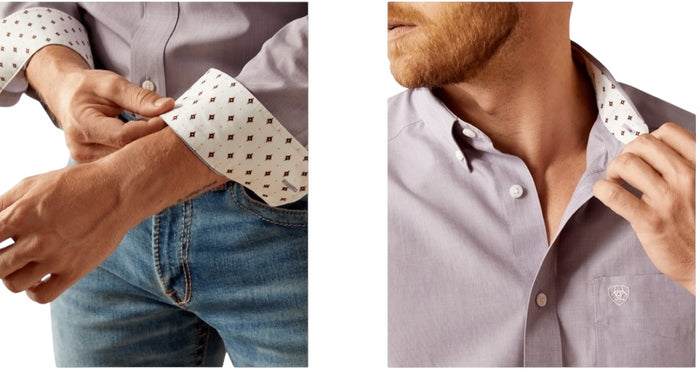 Men's Ariat Solid Lilac Shirt