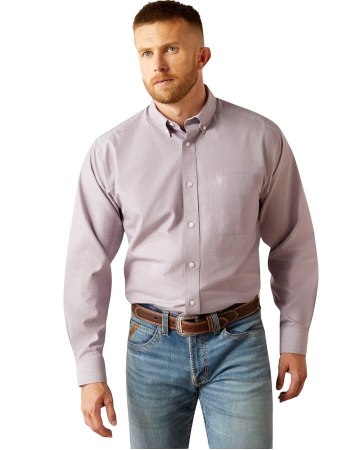 Men's Ariat Solid Lilac Shirt
