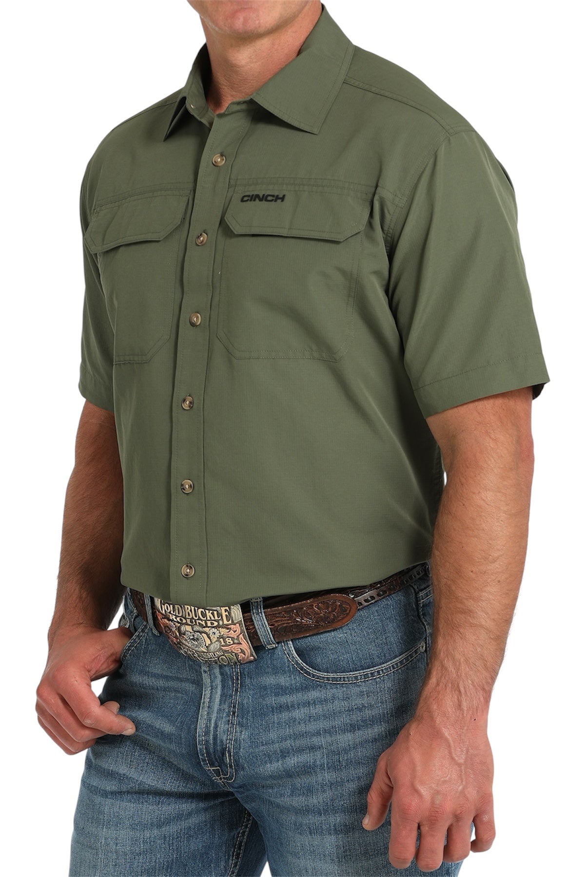 Men's Cinch Olive Arenaflex Shirt