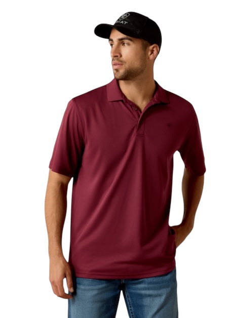 Men's Ariat Tek Maroon Polo