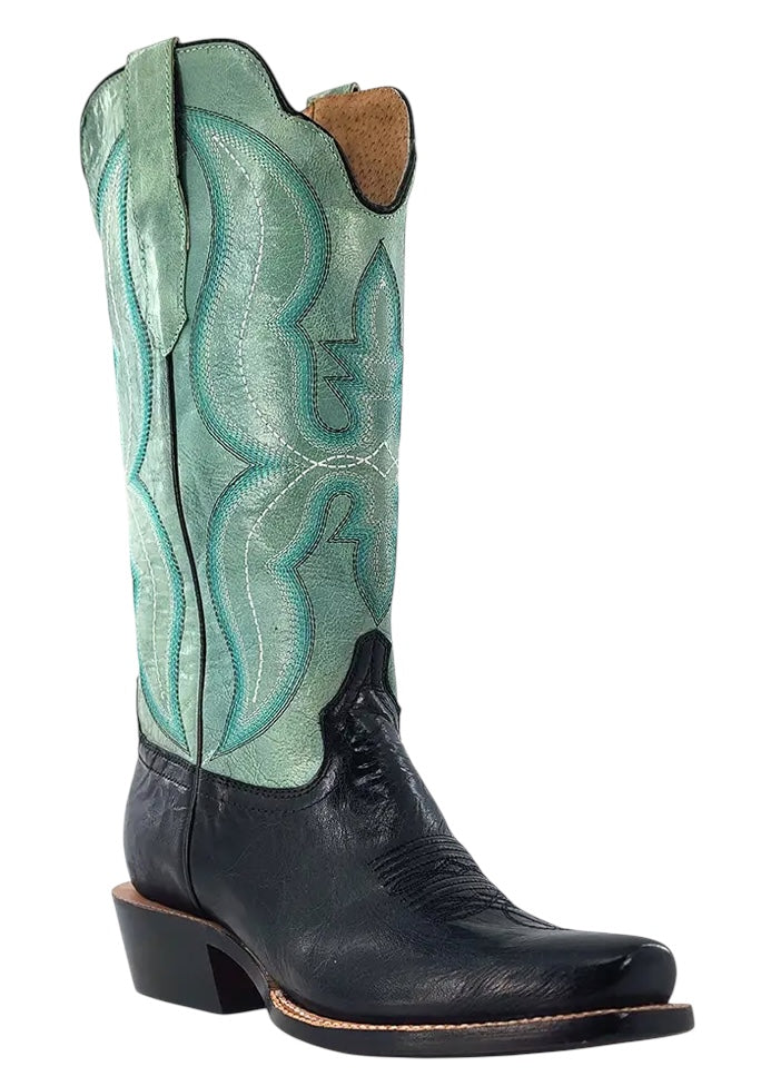 Ladies RW Ranch Jet Black Narrow Western Boot