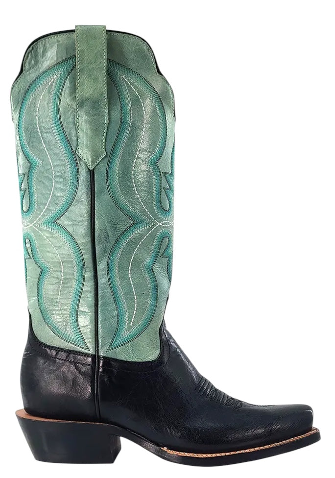 Ladies RW Ranch Jet Black Narrow Western Boot
