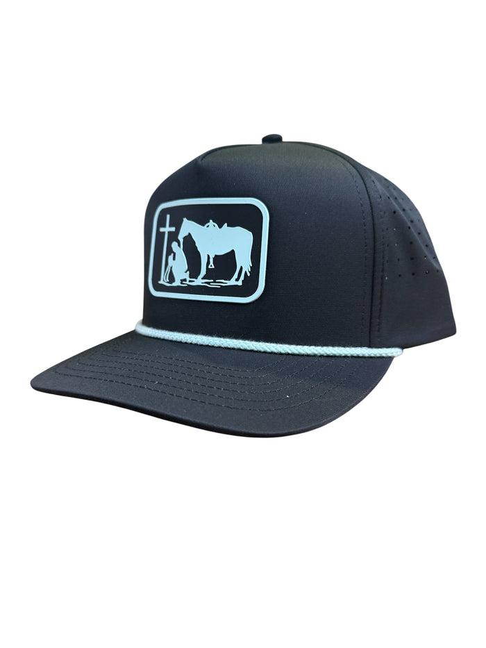 Dally Up Solid Black Praying Cowboy Cap