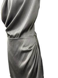 Ladies Satin Black Mini Dress