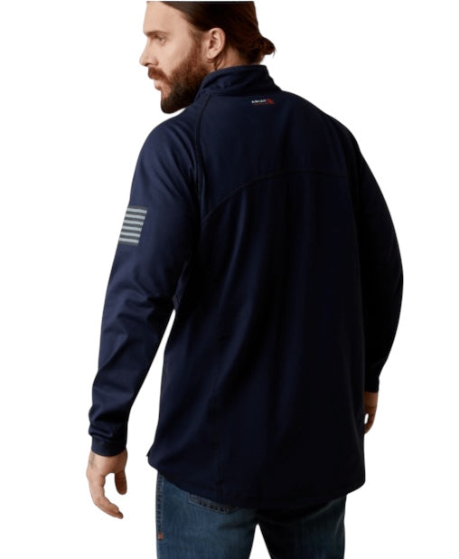 Men's AriatFR Combat Stretch Patriot 1/4 Zip Work Shirt