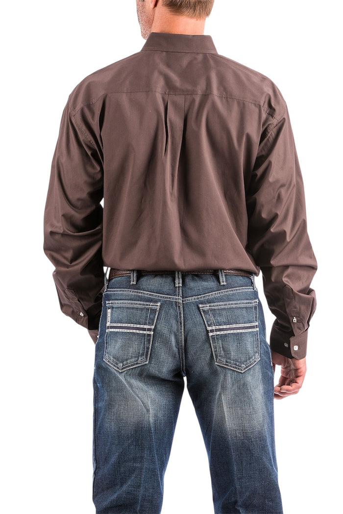 Men's Cinch Solid Chocolate Button Down Shirt
