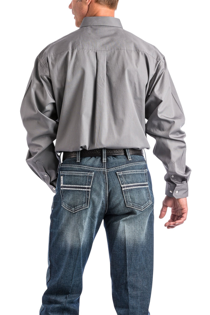 Men's Cinch Solid Gray Button Down