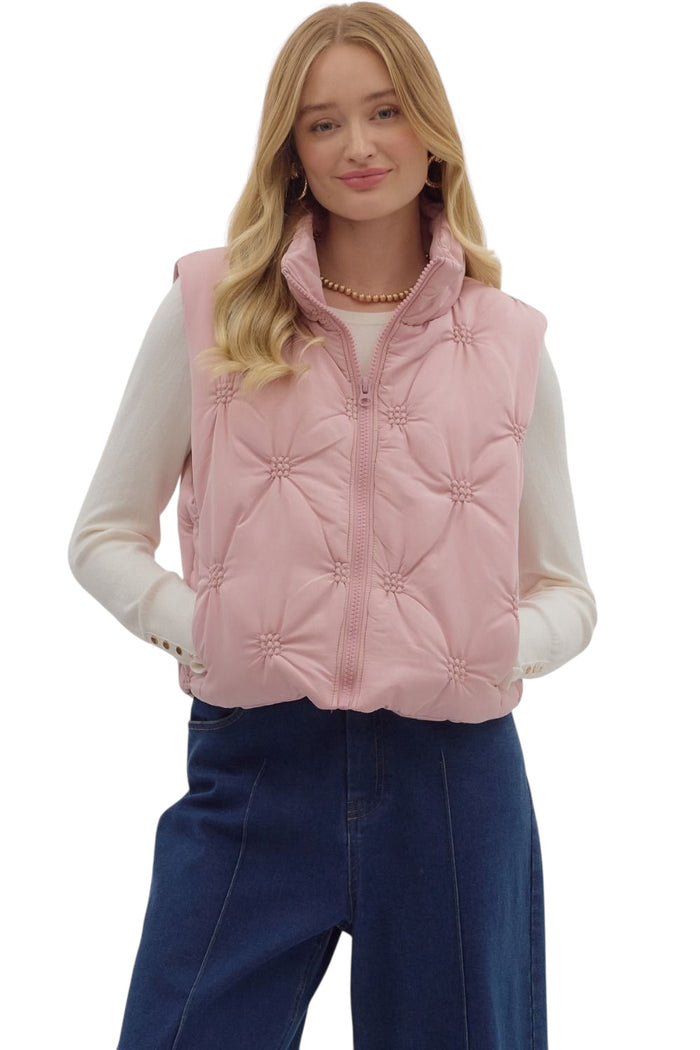 Ladies Dusty Rose Embellished Vest