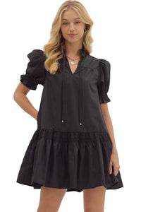 Ladies Peplum Black Dress