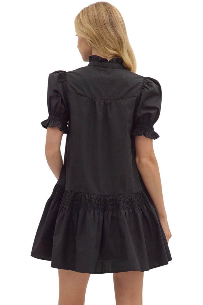 Ladies Peplum Black Dress