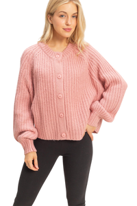 Ladies Rose Pink Knit Sweater