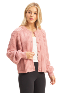 Ladies Rose Pink Knit Sweater