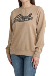 Ladies Cinch Heather Brown Sweatshirt