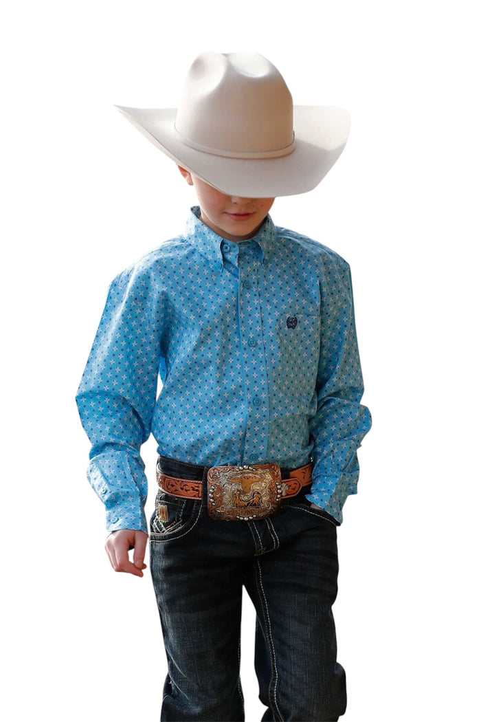 Little Boy's Cinch Light Blue Western Shirt