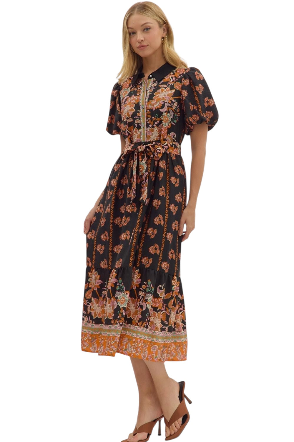 Ladies Black Floral Maxi Dress – Frey Outfitters