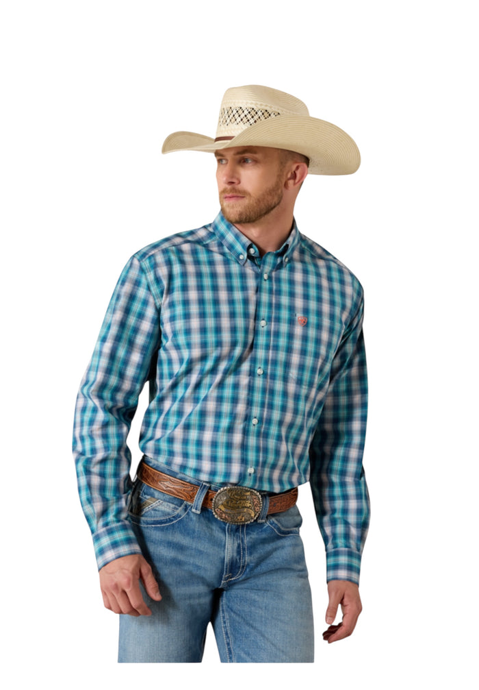 Men’s Ariat Pro James White Plaid Shirt
