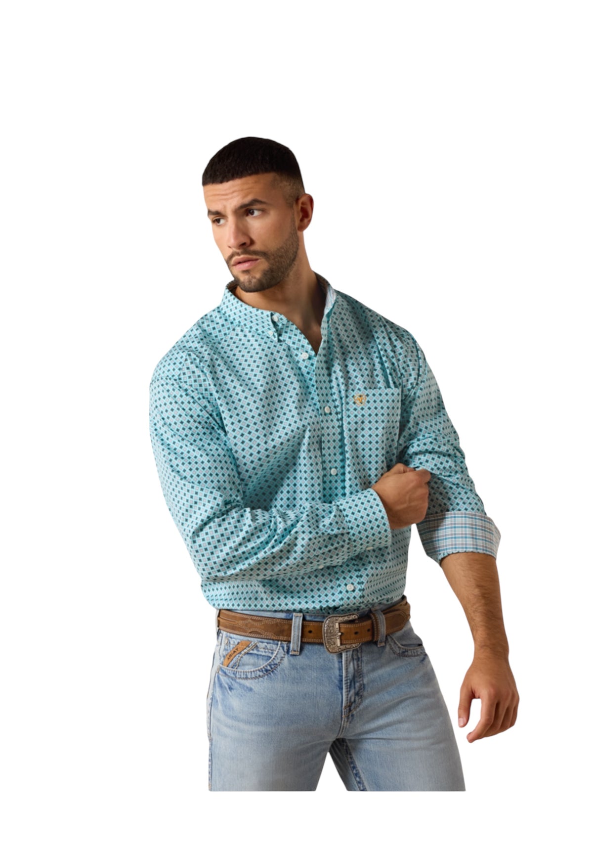 Men’s Ariat Geo Angel Blue Shirt