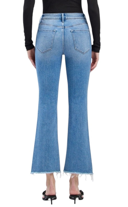 Ladies Flying Monkey High Rise Kick Flare Jean