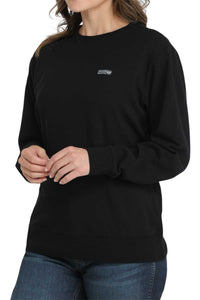 Ladies Cinch Black Crewneck