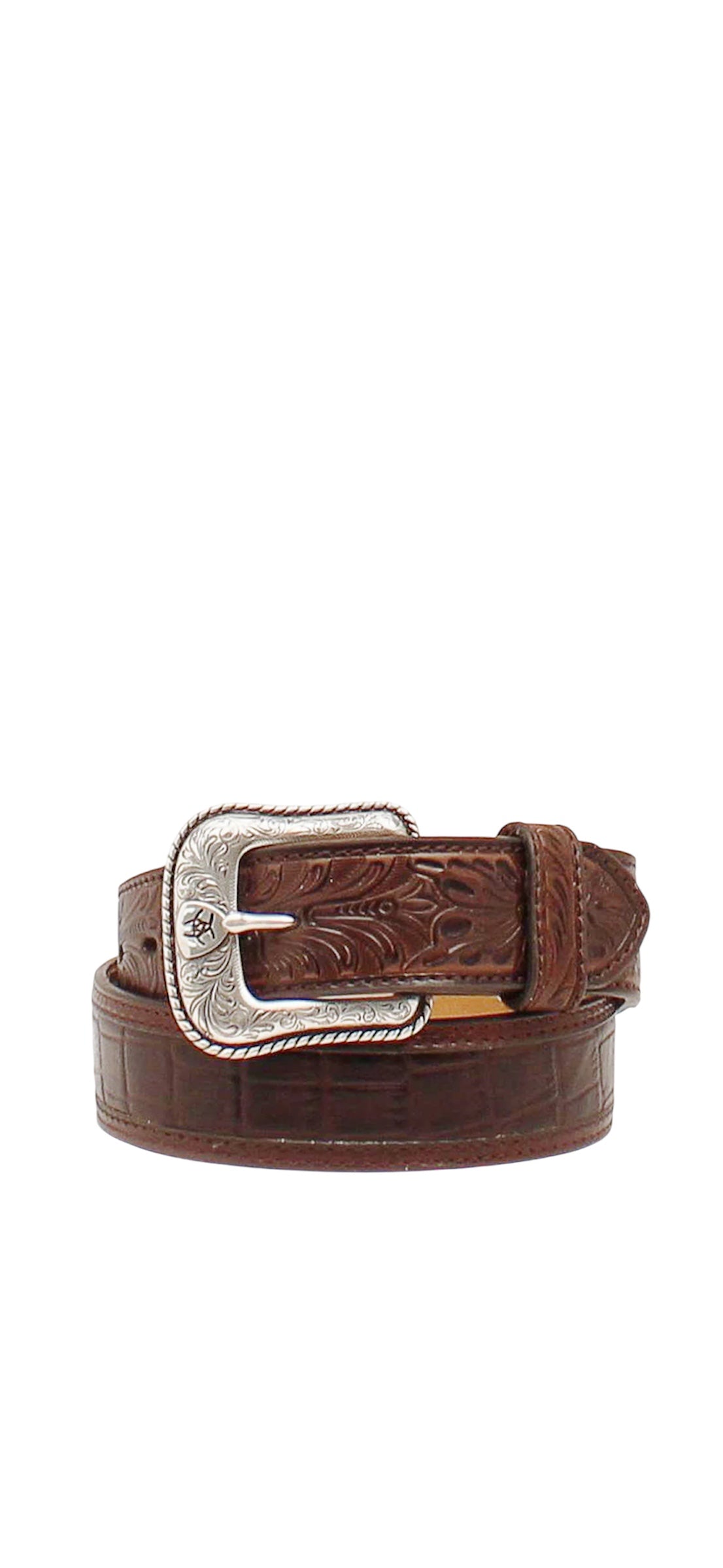 Men's Ariat Crocodile Leather Belt