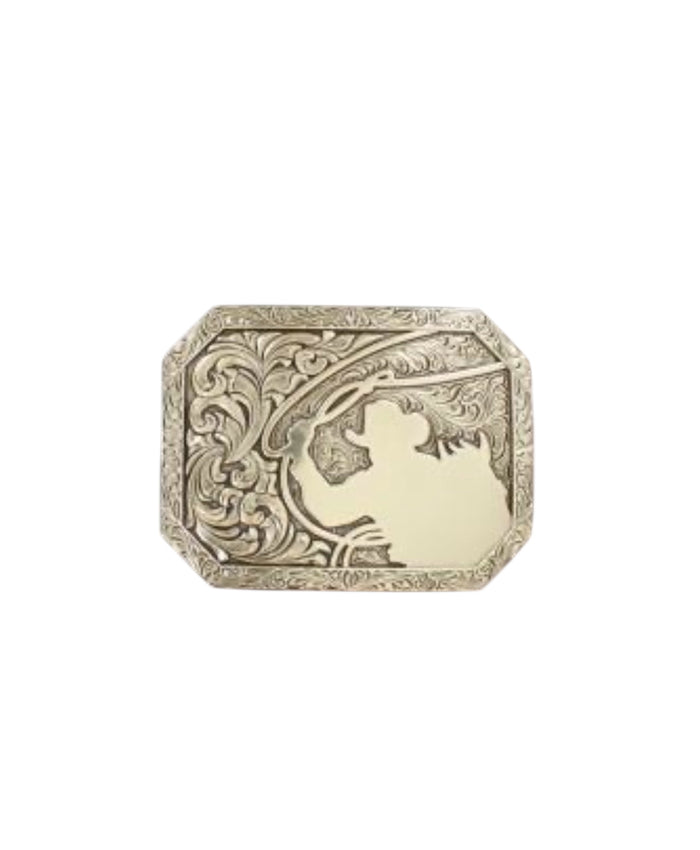Rectangle Stamped Edge Cowboy Buckle
