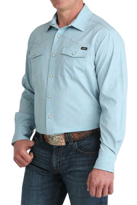 Men's Cinch Light Blue Camp Shirt