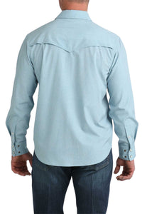 Men's Cinch Light Blue Camp Shirt