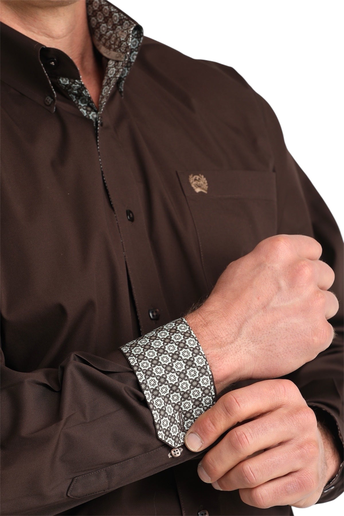 Men's Cinch Solid Chocolate Shirt