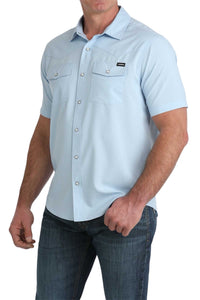Men's Camp Light Blue Short Sleeve Shirt