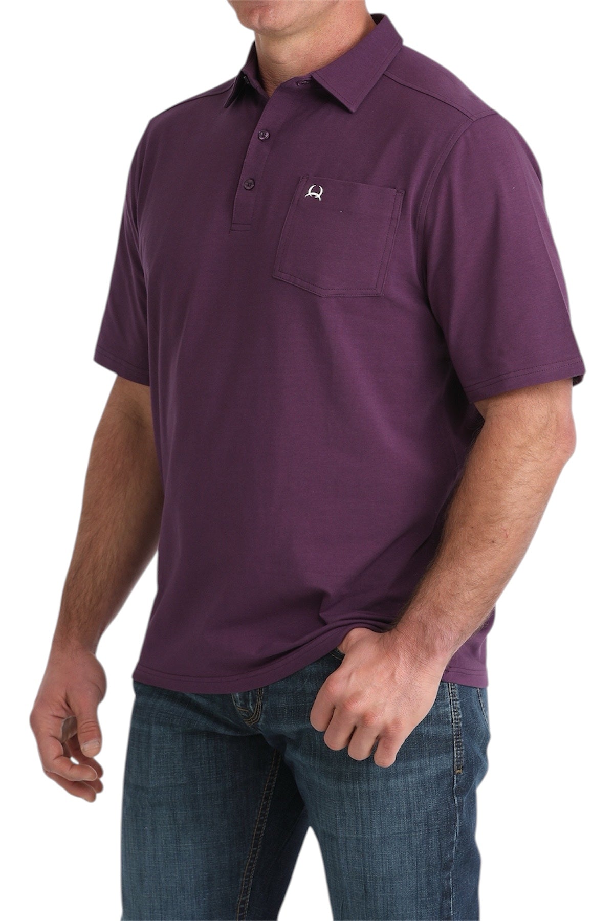 Men's Cinch Arenaflex Purple Polo