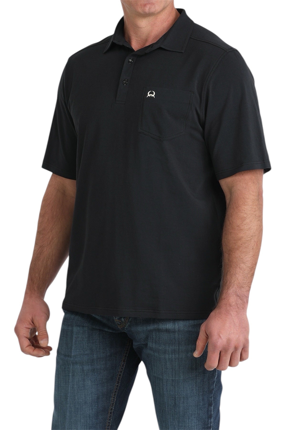 Men's Cinch Black Arenaflex Polo