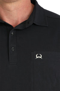 Men's Cinch Black Arenaflex Polo